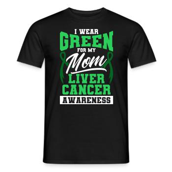 I wear green for my mother liver cancer - Men's T-Shirt - black - Front - AI Model Male 178 light (178cm)