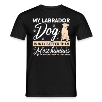 Haustier Labrador Mama Hund Labrador - Männer T-Shirt - Schwarz - Vorne - AI Model Male 178 light (178cm)