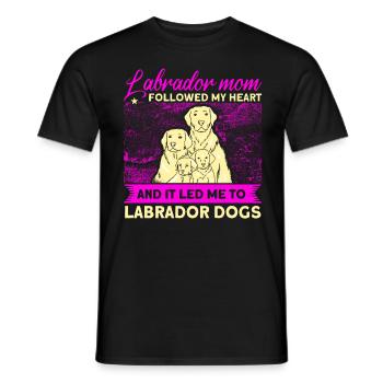 Haustier Labrador Mama Hund Labrador - Männer T-Shirt - Schwarz - Vorne - AI Model Male 178 light (178cm)