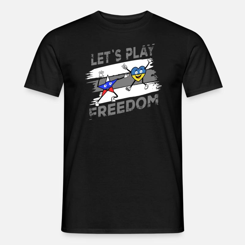 Frieden in der Ukraine - Männer T-Shirt - Schwarz