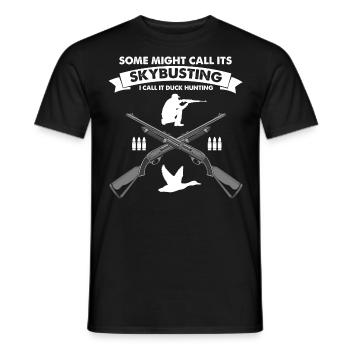 Chasse au canard Chasse au canard Chasseur de canard Chasseur de canard Conception - T-shirt homme - noir - Devant - AI Model Male 178 light (178cm)