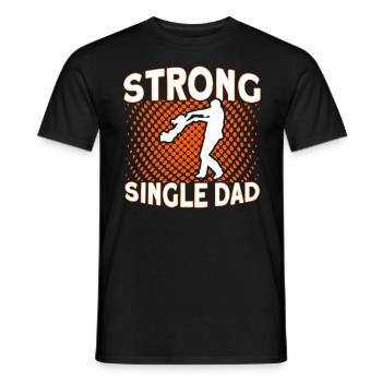 Père célibataire fort Fête des Pères - T-shirt homme - noir - Devant - AI Model Male 178 light (178cm)