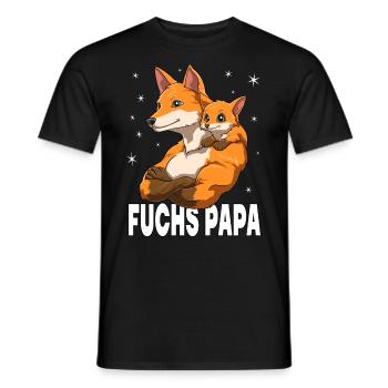 Fuchs Papa und Baby Papa Vatertag für einen Papa - Männer T-Shirt - Schwarz - Vorne - AI Model Male 178 light (178cm)