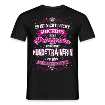 Hundetrainerin und Prinzessin T-Shirt - Männer T-Shirt - Schwarz - Vorne - AI Model Male 178 light (178cm)