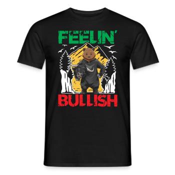 Feeling Bullish - Männer T-Shirt - Schwarz - Vorne - AI Model Male 178 light (178cm)