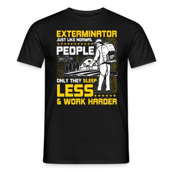 Ils dorment moins et travaillent plus fort - T-shirt homme - noir - Devant - AI Model Male 178 light (178cm)
