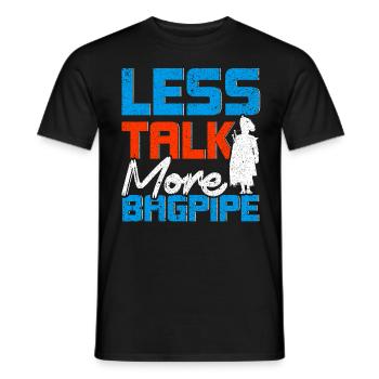 Less talking more bagpipes - Men's T-Shirt - black - Front - AI Model Male 178 light (178cm)