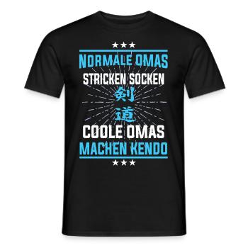 Coole Omas machen Kendo T-Shirt - Männer T-Shirt - Schwarz - Vorne - AI Model Male 178 light (178cm)
