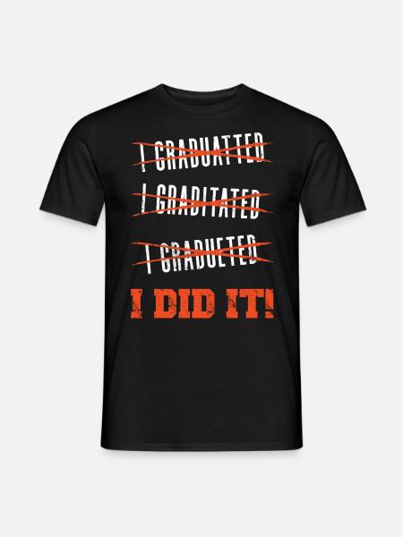 Degree, Graduation - Men's T-Shirt - black