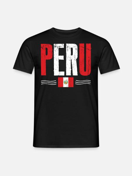 Peru Fan, South America - Men's T-Shirt - black