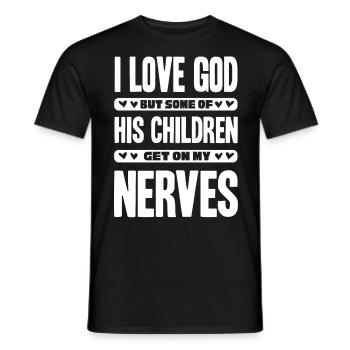 Ich Liebe Gott, Aber Einige Seiner Kinder Christen - Männer T-Shirt - Schwarz - Vorne - AI Model Male 178 light (178cm)