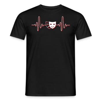 Theater Nerd, Theater masks - Men's T-Shirt - black - Front - AI Model Male 178 light (178cm)