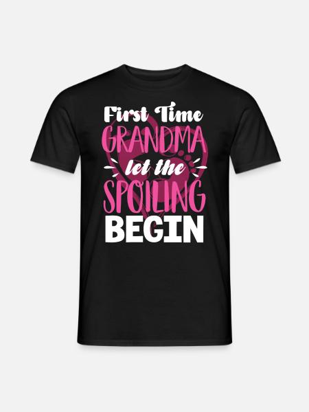 Erstmals Oma - Männer T-Shirt - Schwarz