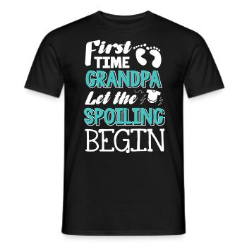 Grandpa for the first time - Men's T-Shirt - black - Front - AI Model Male 178 light (178cm)