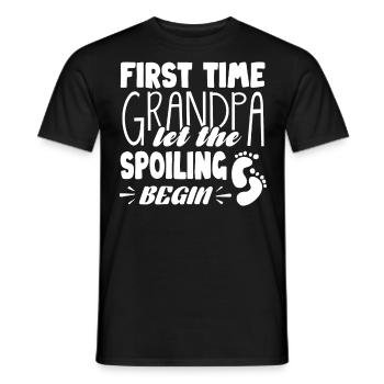 Grand-père pour la première fois - T-shirt homme - noir - Devant - AI Model Male 178 light (178cm)