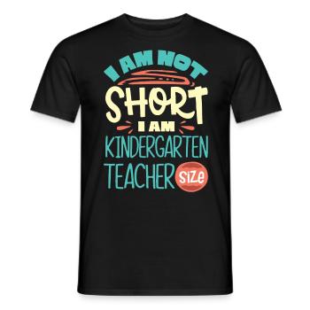 Je suis un enseignant de maternelle La taille de l’enseignant - T-shirt homme - noir - Devant - AI Model Male 178 light (178cm)