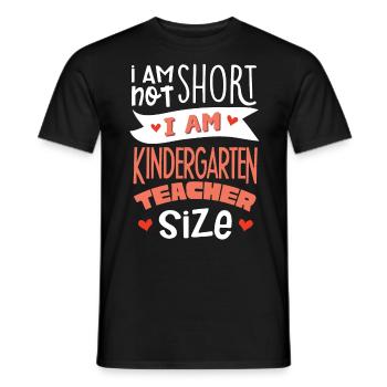 Je suis un enseignant de maternelle La taille de l’enseignant - T-shirt homme - noir - Devant - AI Model Male 178 light (178cm)