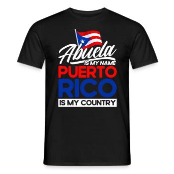 Abuela Mein Name Puerto Rico Mein Land Puerto Rico - Männer T-Shirt - Schwarz - Vorne - AI Model Male 178 light (178cm)