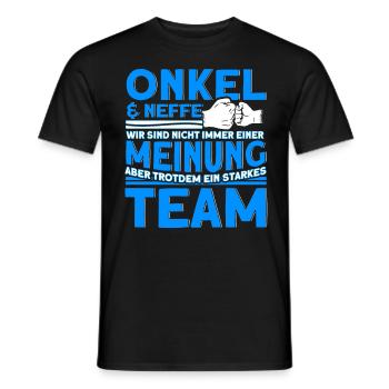 Onkel & Neffe Ein Starkes Team Onkel - Männer T-Shirt - Schwarz - Vorne - AI Model Male 178 light (178cm)