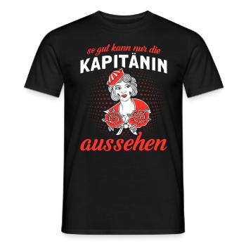 So Gut Kann Nur Die Kapitänin Aussehen - Männer T-Shirt - Schwarz - Vorne - AI Model Male 178 light (178cm)