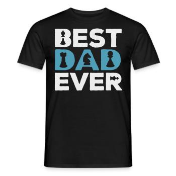 Schachvater, Schachspieler Geschenk, - Männer T-Shirt - Schwarz - Vorne - AI Model Male 178 light (178cm)