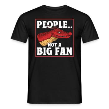 Leute, die kein großer Fan sind Mürrischer Drache - Männer T-Shirt - Schwarz - Vorne - AI Model Male 178 light (178cm)