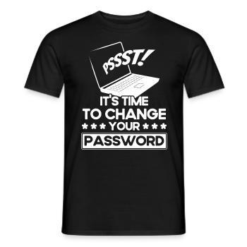 It's Time to Change Your Password Tech Support - Men's T-Shirt - black - Front - AI Model Male 178 light (178cm)