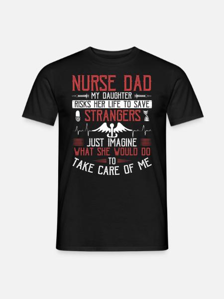 Cadeau d’infirmière Papa - T-shirt homme - noir