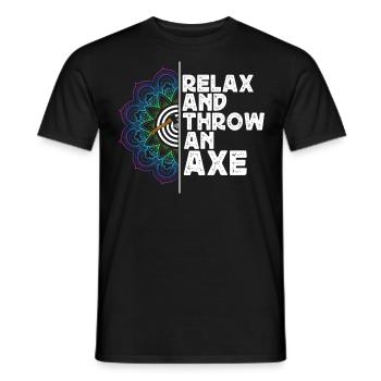 Axe Throw, Throw An Axe - Men's T-Shirt - black - Front - AI Model Male 178 light (178cm)