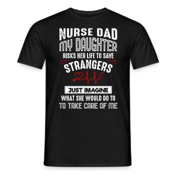 Nurse Papa Gift - Men's T-Shirt - black - Front - AI Model Male 178 light (178cm)