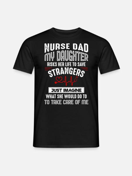 Nurse Papa Gift - Men's T-Shirt - black