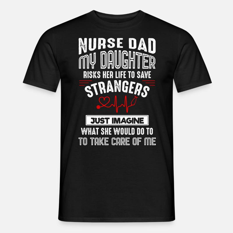 Krankenschwester Papa Geschenk - Männer T-Shirt - Schwarz