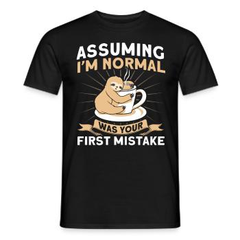 Supposer que je suis un paresseux normal - T-shirt homme - noir - Devant - AI Model Male 178 light (178cm)