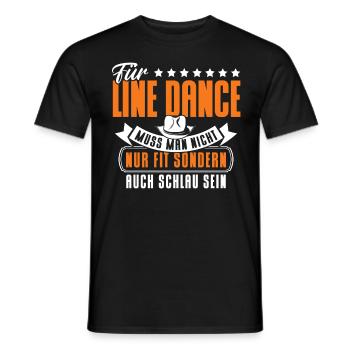Line Dance Tänzer Cowboyhut Cowboy Western Tanzen - Männer T-Shirt - Schwarz - Vorne - AI Model Male 178 light (178cm)