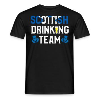 Scottish Drinking Team, Scotland - Men's T-Shirt - black - Front - AI Model Male 178 light (178cm)