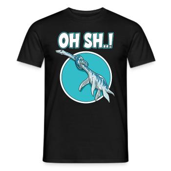 Dino Knoten Elasmosaurus Verknotet - Männer T-Shirt - Schwarz - Vorne - AI Model Male 178 light (178cm)