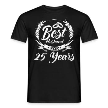 25. Hochzeitstag Paardesign 25 Jahre Ehe - Männer T-Shirt - Schwarz - Vorne - AI Model Male 178 light (178cm)
