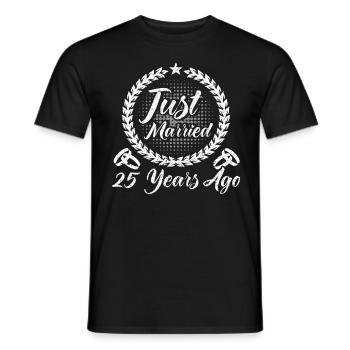 25th Wedding Anniversary Couple Design 25 Years of Marriage - Men's T-Shirt - black - Front - AI Model Male 178 light (178cm)