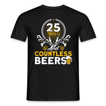 25th Wedding Anniversary Couple Design 25 Years of Marriage - Men's T-Shirt - black - Front - AI Model Male 178 light (178cm)