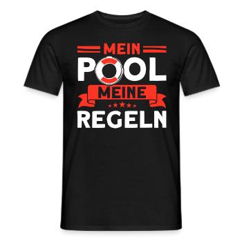 Bademeister Schwimmbad Lifeguard Rettungsschwimmer - Männer T-Shirt - Schwarz - Vorne - AI Model Male 178 light (178cm)