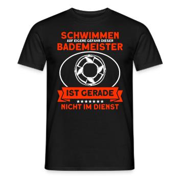 Sauveteur Piscine Sauveteur Sauveteur Sauveteur - T-shirt homme - noir - Devant - AI Model Male 178 light (178cm)
