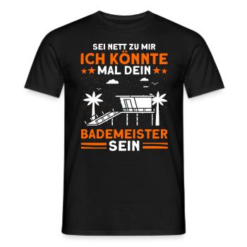 Sauveteur Piscine Sauveteur Sauveteur Sauveteur - T-shirt homme - noir - Devant - AI Model Male 178 light (178cm)