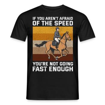 Barrel Racer Racing Reiten Reiten Rennen Rodeo - Männer T-Shirt - Schwarz - Vorne - AI Model Male 178 light (178cm)