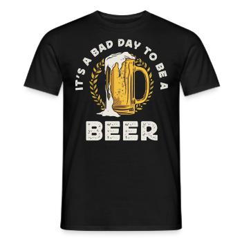 Not a good day today if you're a beer - Men's T-Shirt - black - Front - AI Model Male 178 light (178cm)