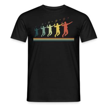 Badminton, Badminton players - Men's T-Shirt - black - Front - AI Model Male 178 light (178cm)
