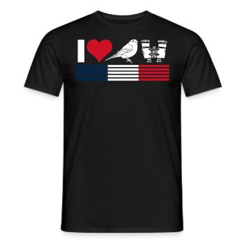 Vogelbeobachtung, Ornithologie - Männer T-Shirt - Schwarz - Vorne - AI Model Male 178 light (178cm)