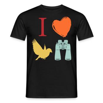 Vogelbeobachtung, Ornithologie - Männer T-Shirt - Schwarz - Vorne - AI Model Male 178 light (178cm)