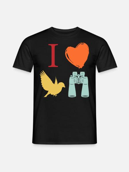 Bird watching, ornithology - Men's T-Shirt - black