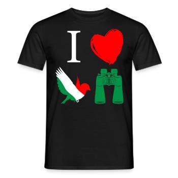 Vogelbeobachtung, Ornithologie - Männer T-Shirt - Schwarz - Vorne - AI Model Male 178 light (178cm)