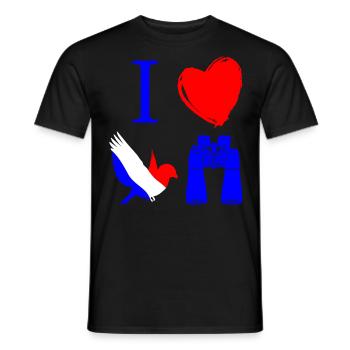 Vogelbeobachtung, Ornithologie - Männer T-Shirt - Schwarz - Vorne - AI Model Male 178 light (178cm)